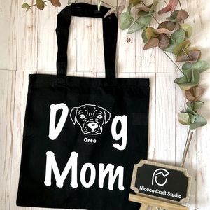 Dog mom tote bag